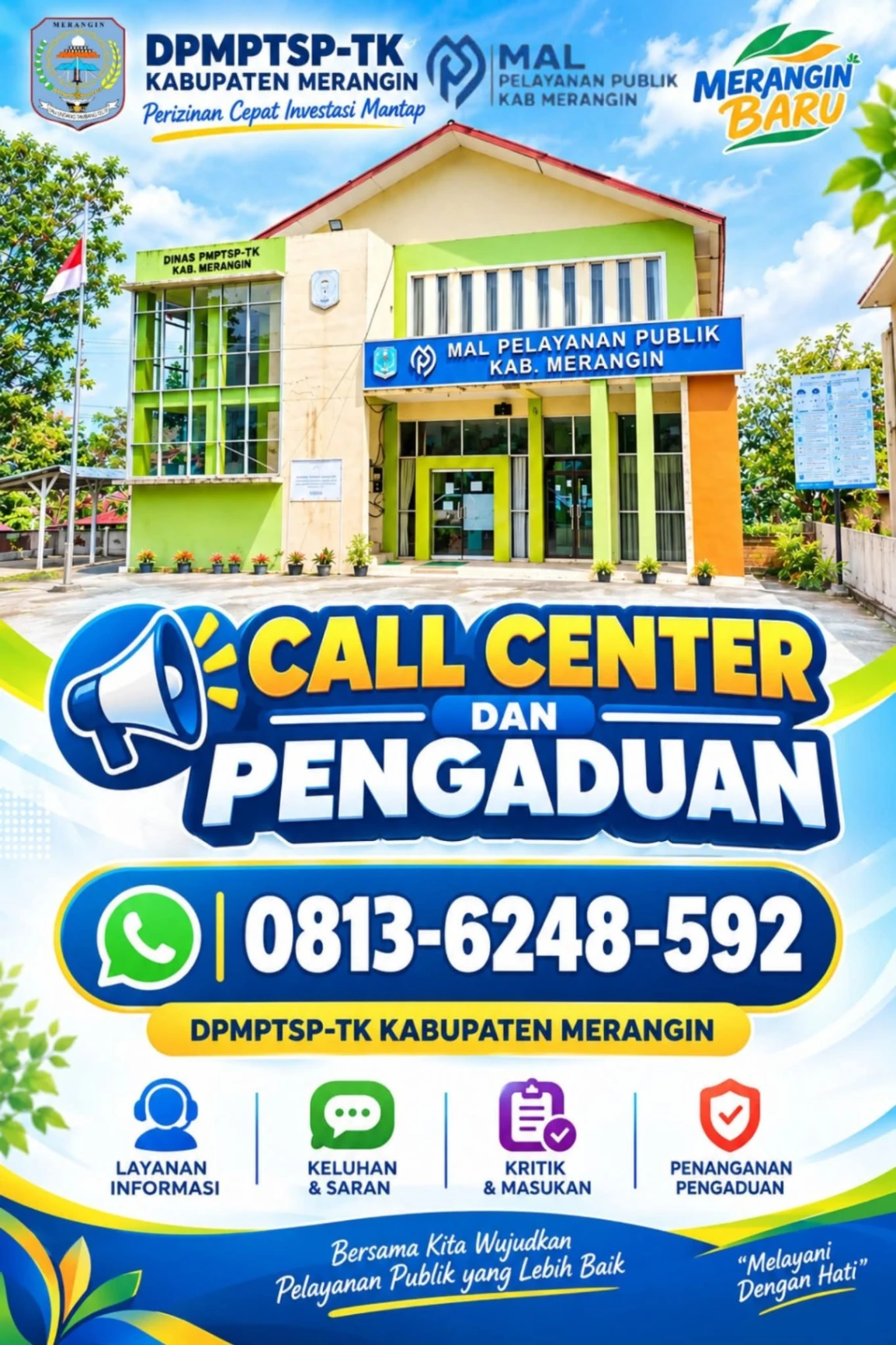 Tingkatkan Kualitas Layanan Publik, DPMPTSP-TK Merangin Resmi Luncurkan Layanan Call Center dan Pengaduan