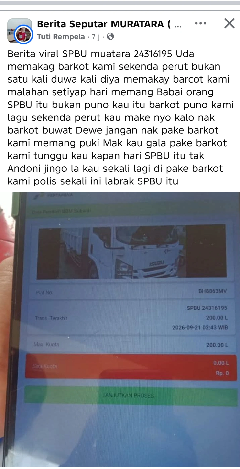  Oknum SPBU 24316195 Muratara, Praktik Penyalahgunaan Barcode QR MyPertamina Kembali Memicu Amarah Warga dan Sopir Kendaraan