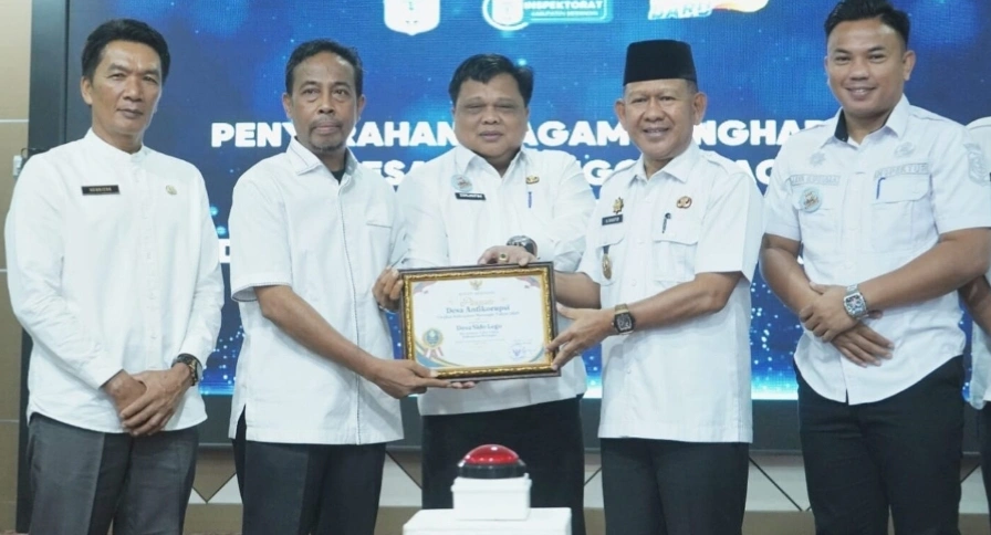 Pemda Merangin  Memberikan Apresiasi Tinggi Kepada Kepala Desa Sidolego, Ruslan Miskun, Atas Keberhasilannya Mengantarkan Desa Sidolego Meraih Predikat Peringkat Pertama Desa Antikorupsi  