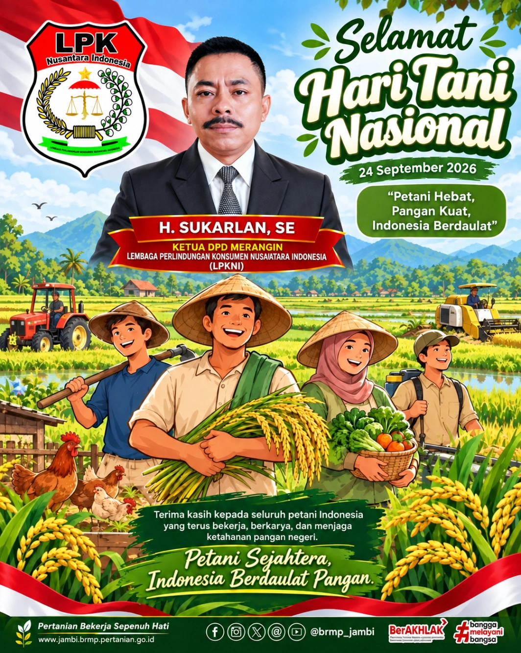 Peringati Hari Tani Nasional 2026, LPKNI DPD Merangin Apresiasi Peran Penting Petani bagi Ketahanan Pangan