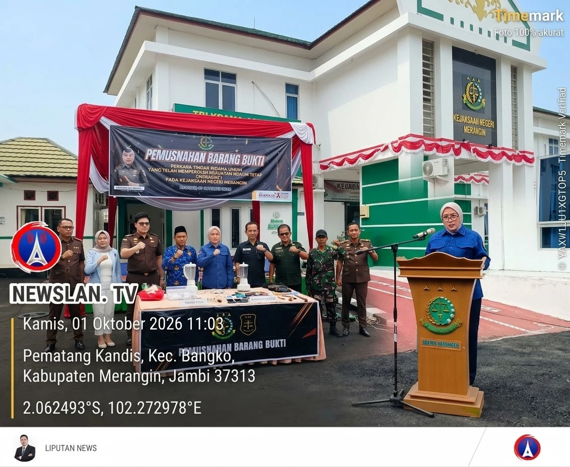 Kejaksaan Negeri Merangin Musnahkan Barang Bukti 37 Perkara Tindak Pidana Umum Berkekuatan Hukum Tetap