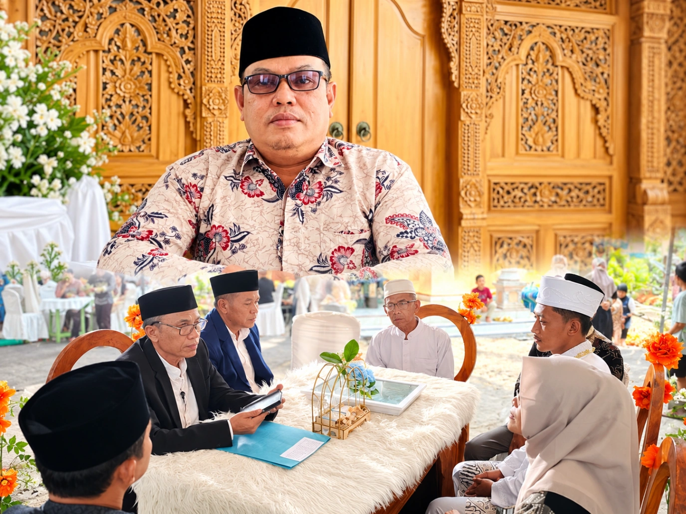 Staf Redaksi Newslan.id Hadiri Prosesi Ijab Kabul Putri Wartawan Merangin di Desa Rejosari