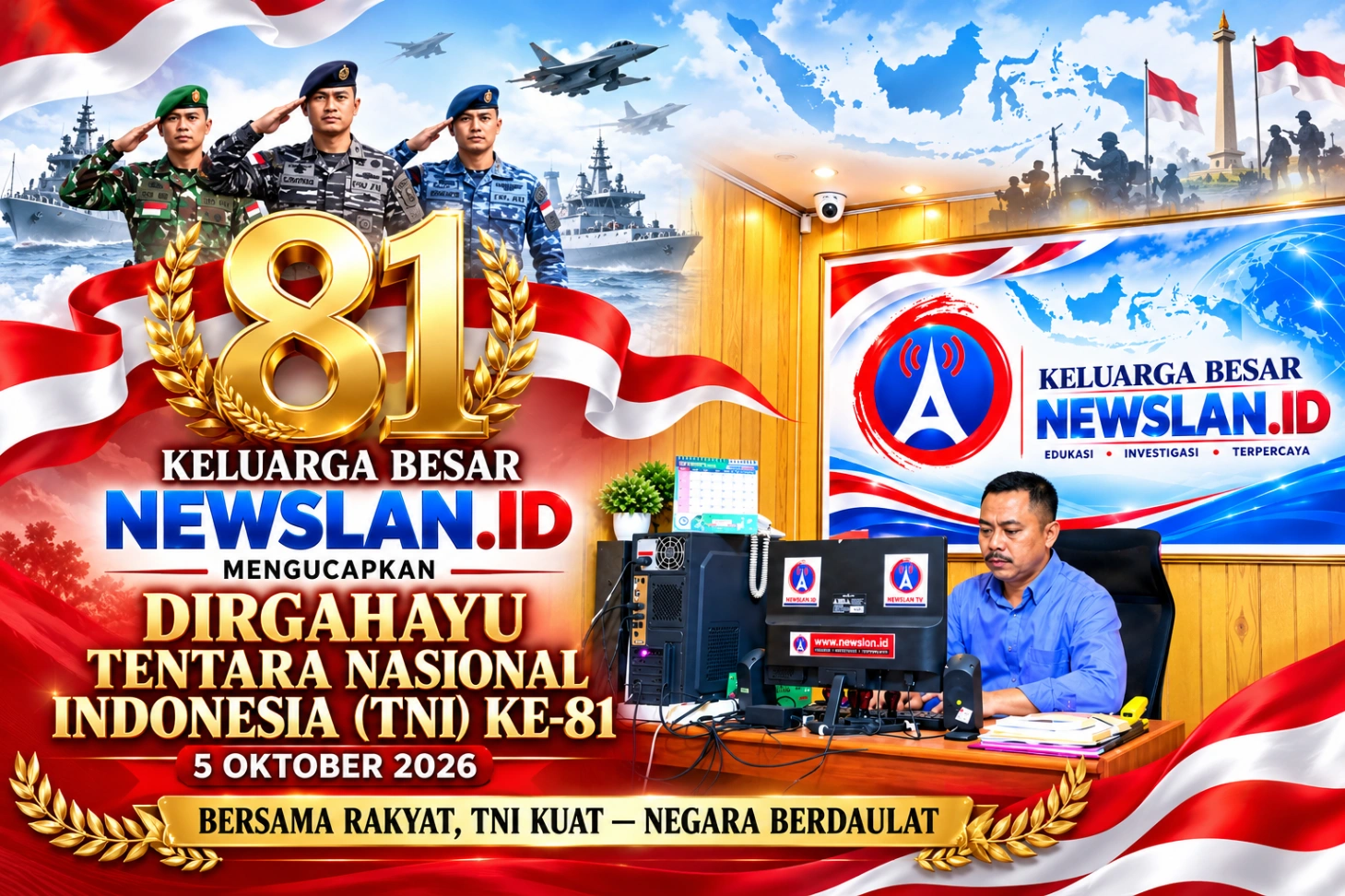 Keluarga Besar Newslan.id Ucapkan Dirgahayu TNI ke-81, Teguhkan Sinergi Bersama Rakyat