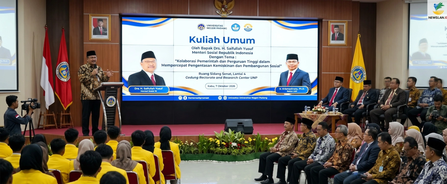 Gus Ipul Ajak Sivitas Akademika UNP Jadi Agen Perlinsos untuk Percepat Pengentasan Kemiskinan