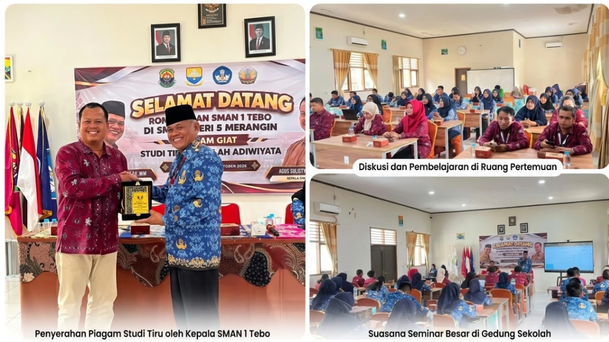 SMAN 5 Merangin Sambut Kunjungan Studi Tiru Sekolah Adiwiyata Rombongan SMAN 1 Tebo