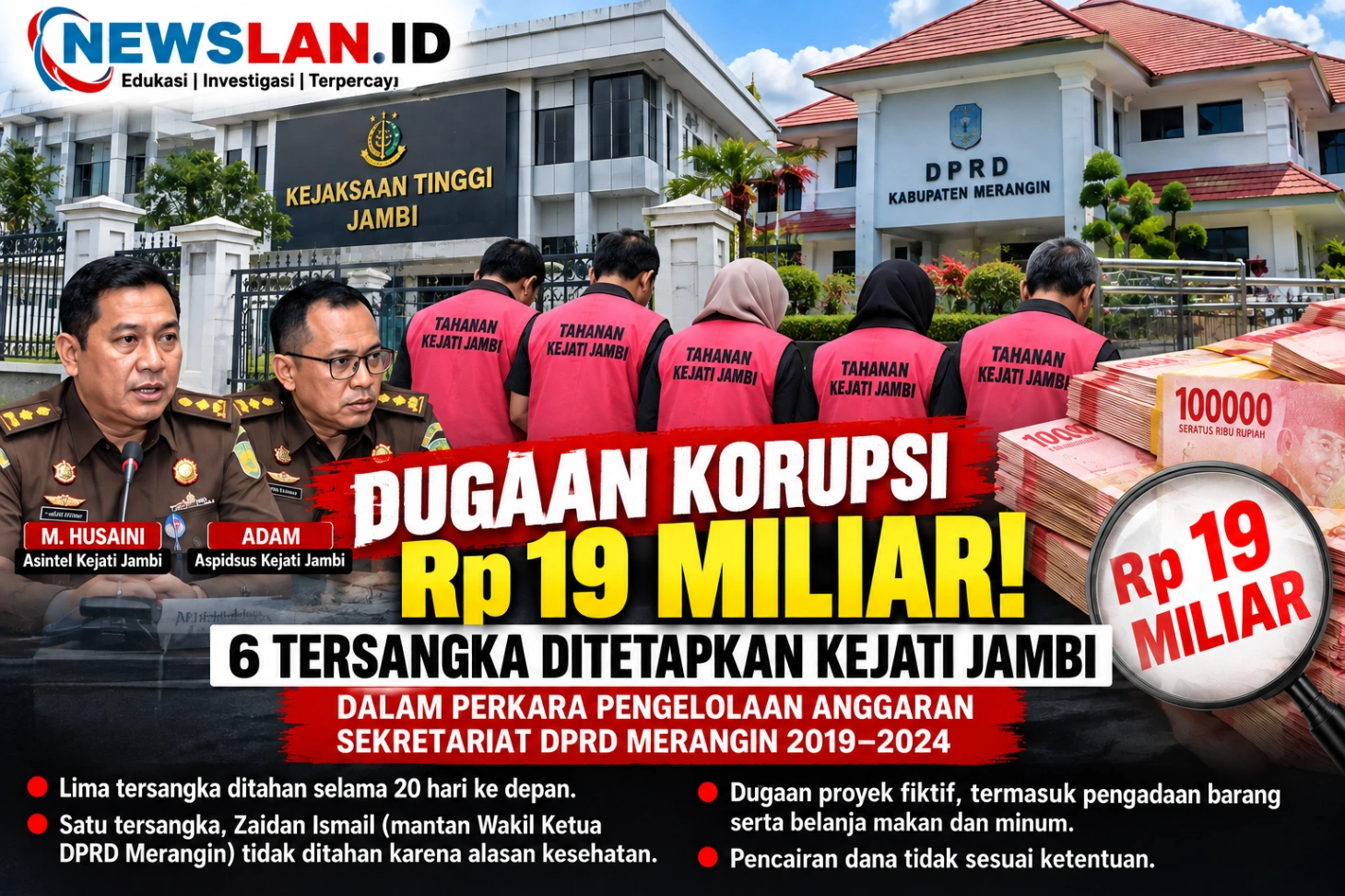 KERUGIAN NEGARA DIDUGA CAPAI Rp19 MILIAR! KEJATI JAMBI UNGKAP DUGAAN PROYEK FIKTIF DI SEKRETARIAT DPRD MERANGIN