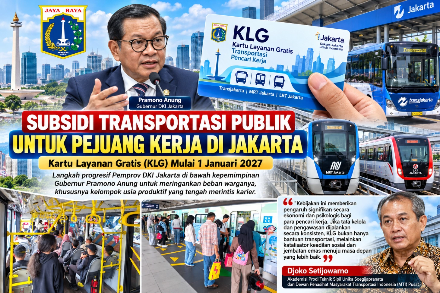 Subsidi Transportasi Publik untuk Pejuang Kerja di Jakarta
