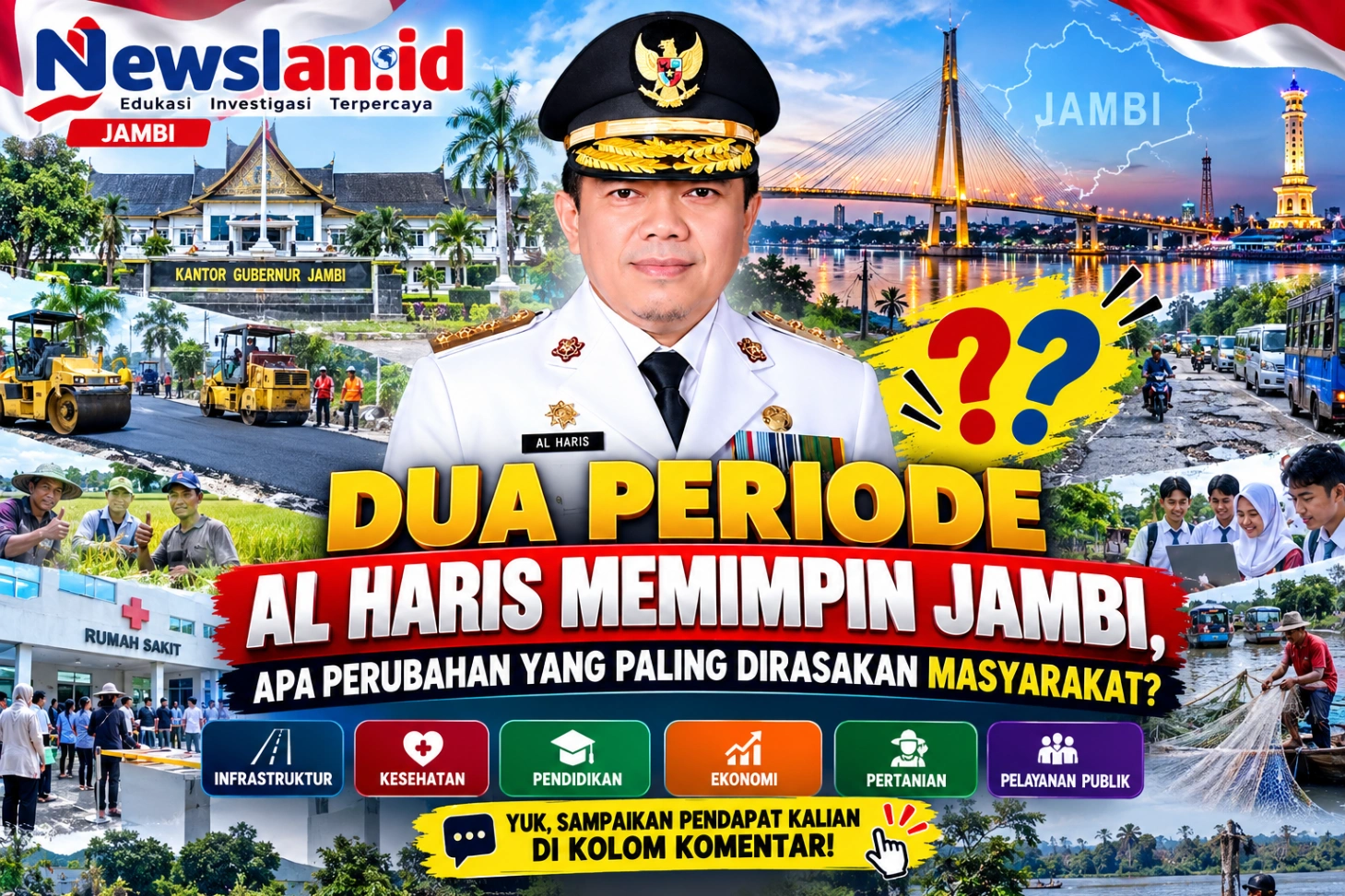 DUA PERIODE AL HARIS MEMIMPIN JAMBI, APA PERUBAHAN YANG PALING DIRASAKAN MASYARAKAT?