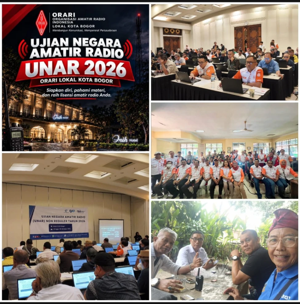 Balmon Komdigi dan ORARI Lokal Kota Bogor Sukses Gelar Ujian Negara Amatir Radio(UNAR) Non-Reguler 2026 Gratis, Diikuti 80 Peserta