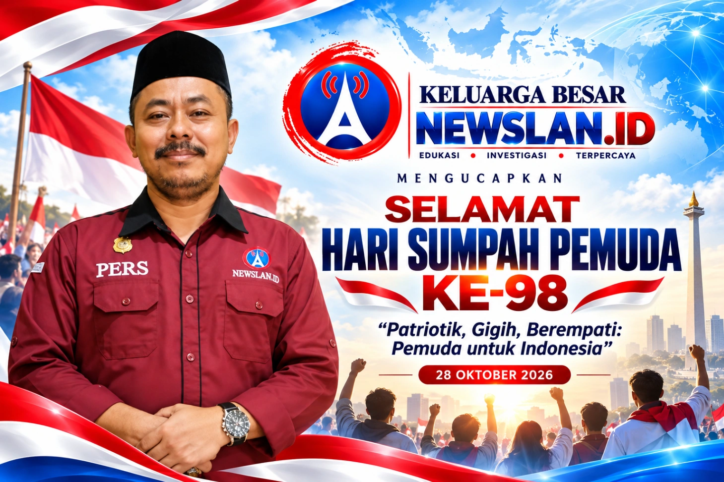 Keluarga Besar Newslan.id Merangin Ucapkan Selamat Hari Sumpah Pemuda ke-98, Kobarkan Semangat Persatuan dan Nasionalisme