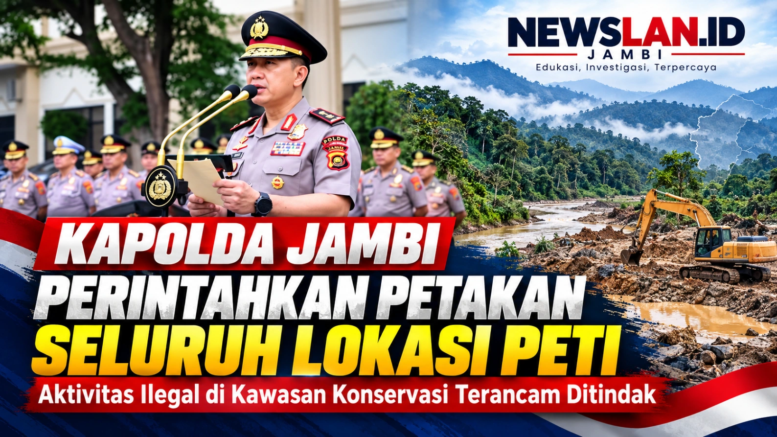 KAPOLDA JAMBI PERINTAHKAN PETAKAN SELURUH LOKASI PETI, AKTIVITAS ILEGAL DI TAMAN NASIONAL TERANCAM DITINDAK TEGAS