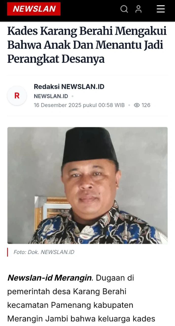 KADIS PMD MERANGIN & CAMAT PAMENANG “NGGAK BERKUTIK”?