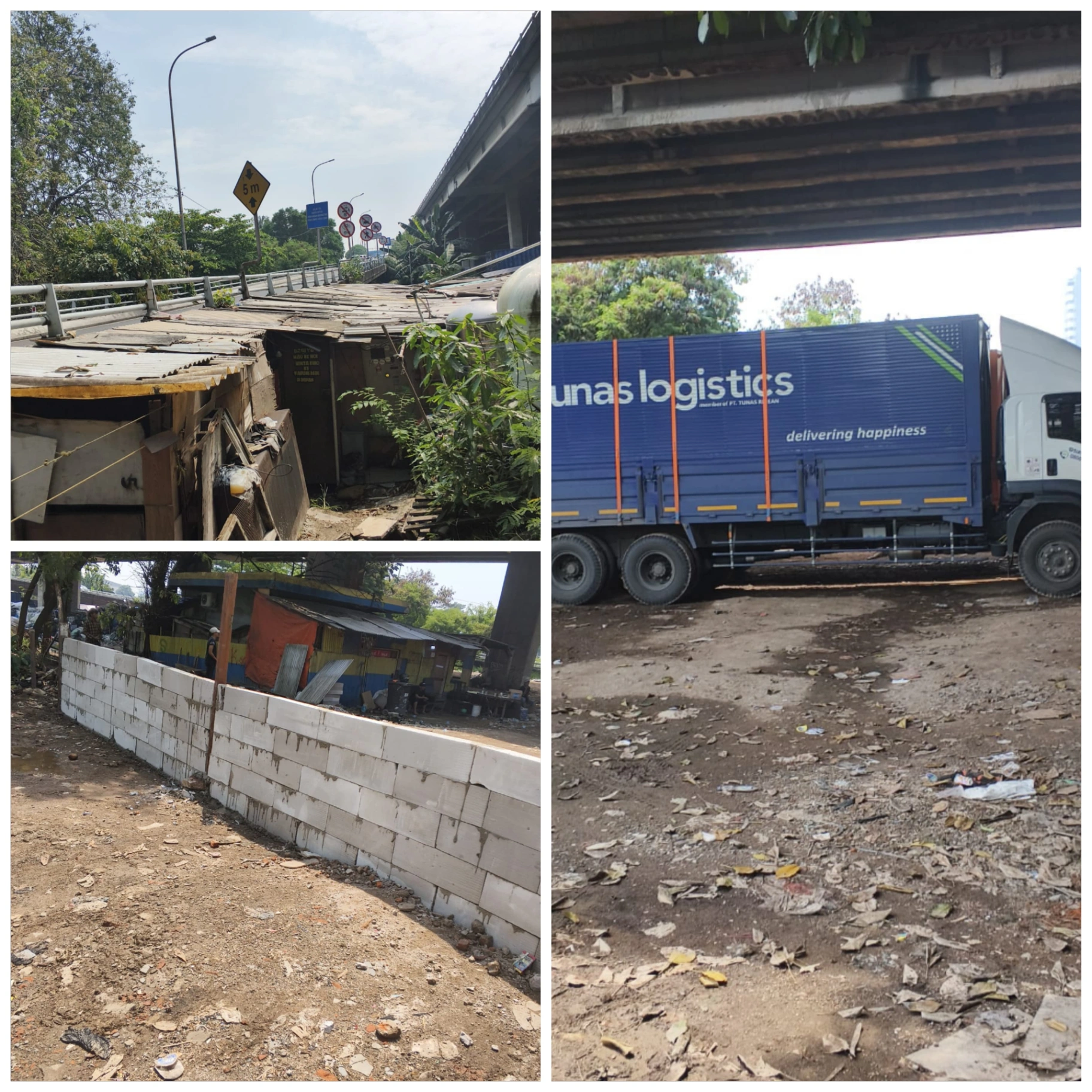 Pembiaran! Sampah, Bangunan Liar & Parkir Truk Kuasai Kolong Tol Angke, Pemkot Jakut Tak Berwibawa