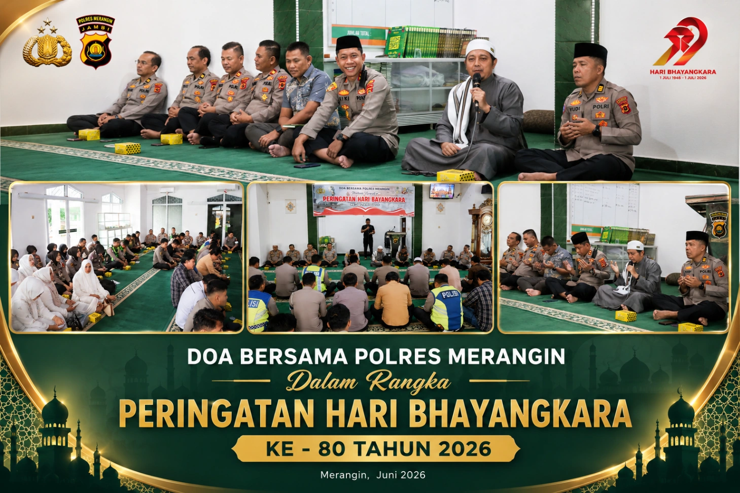 DOA BERSAMA POLRES MERANGIN DALAM RANGKA HARI BHAYANGKARA KE-80 TAHUN 2026