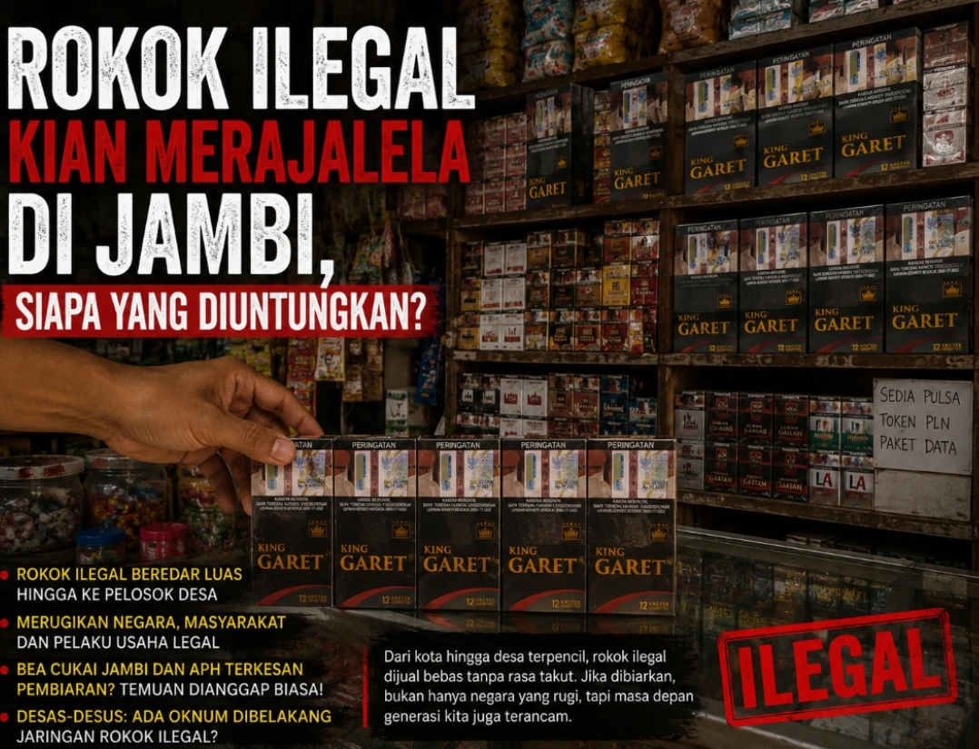Rokok Ilegal Kian Merajalela di Jambi, Siapa yang Diuntungkan?