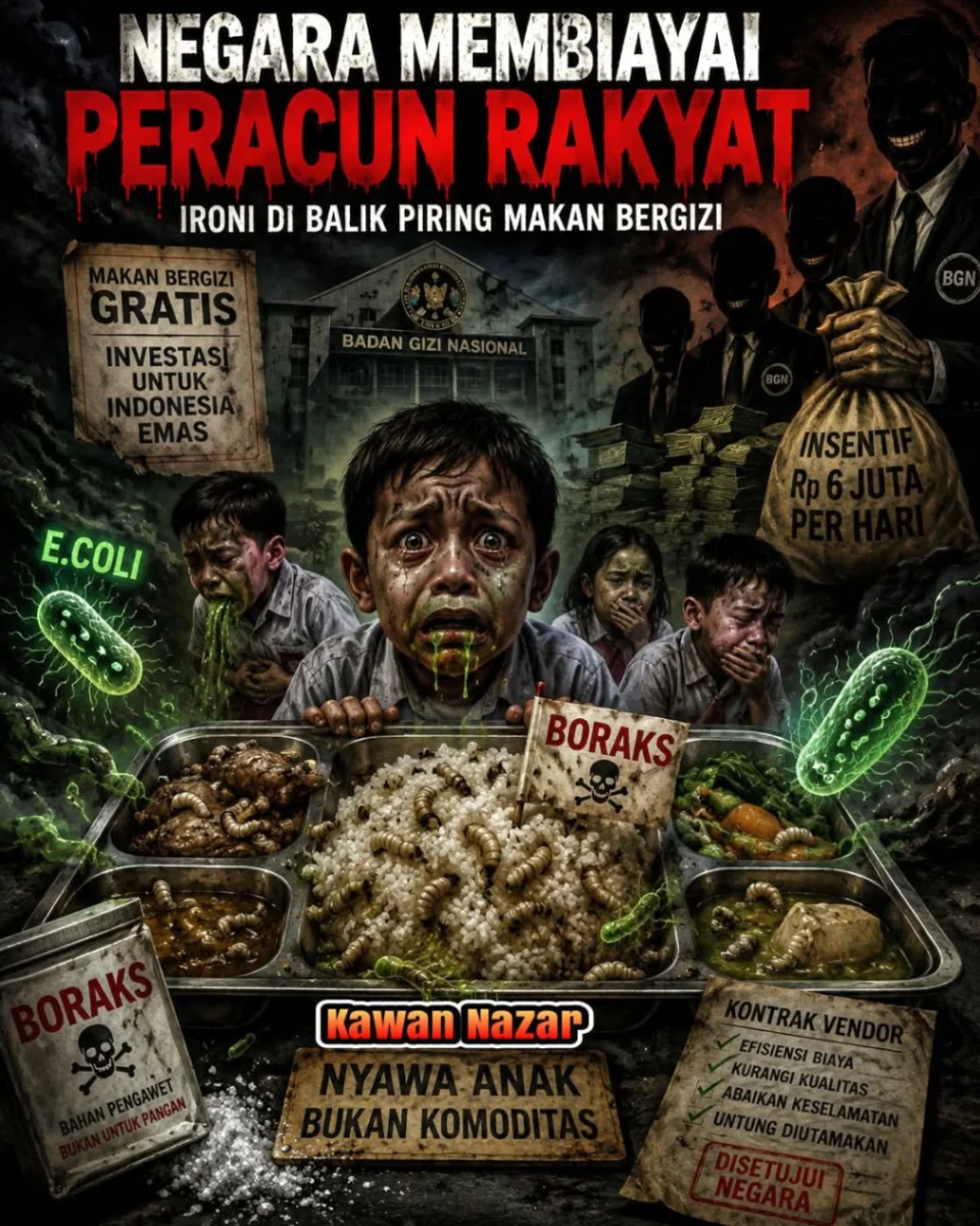 Negara Membiayai Peracun Rakyat: Ironi di Balik Piring Makan Bergizi