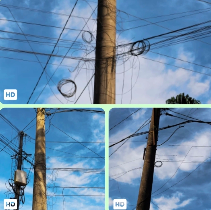 Kabel WiFi Semrawut di Tiang PLN Merangin, ISP Tanpa Izin Terancam Sanksi.