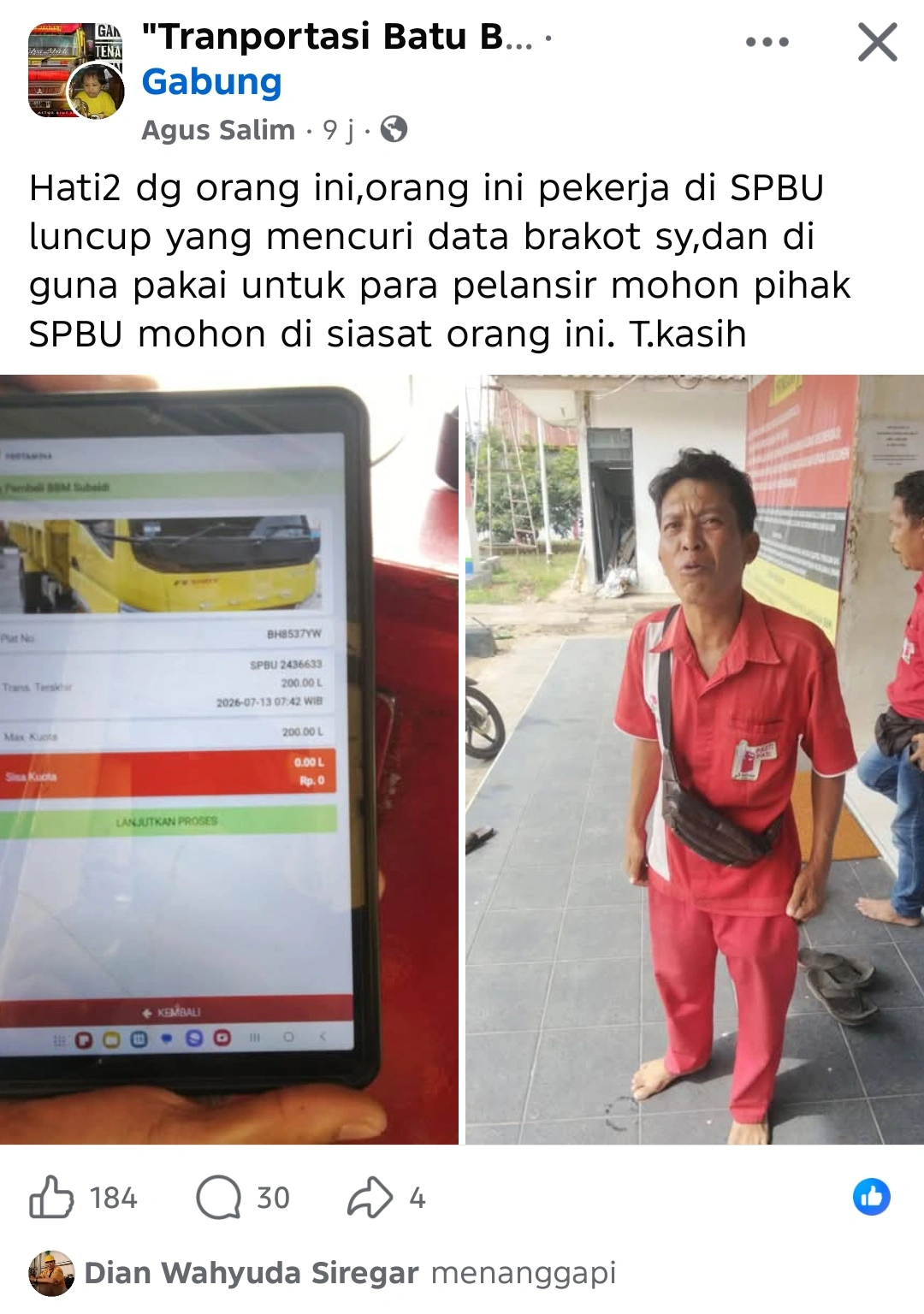 Dugaan Pencurian Barcode MyPertamina di SPBU Durian Luncuk Resahkan Warga, Diduga Mengalir ke Mafia Pelansir