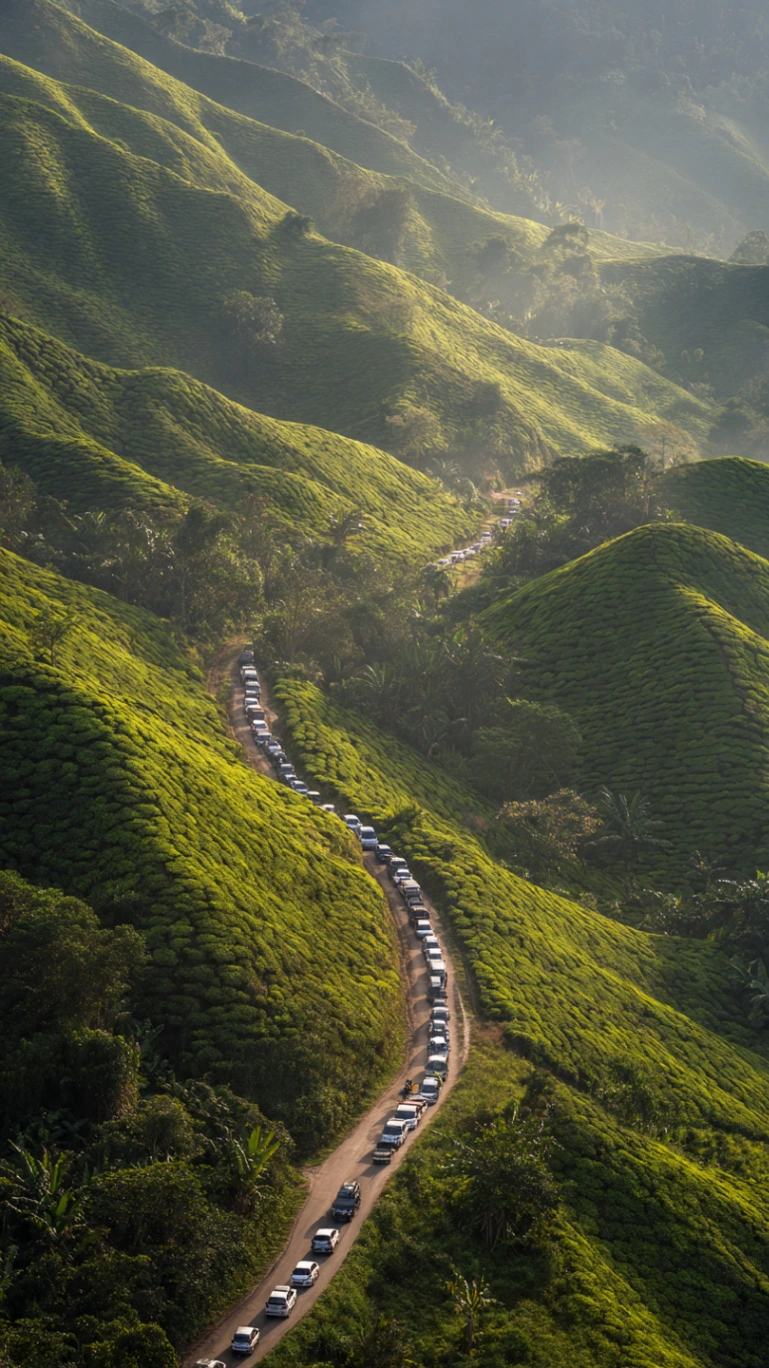 PULUHAN TRAVEL PLAT HITAM ANGKUT PETANI KOPI BANJIRI JANGKAT