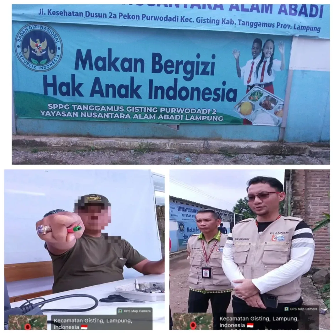 Oknum Anggota TNI AL Bersama Satpam Mengintimidasi Dan Menghalangi Tim Media Saat Meliput Sidak IPAL SPPG 02 Purwodadi - Yayasan Nusantara Alam Abadi Lampung di Desa Purwodadi