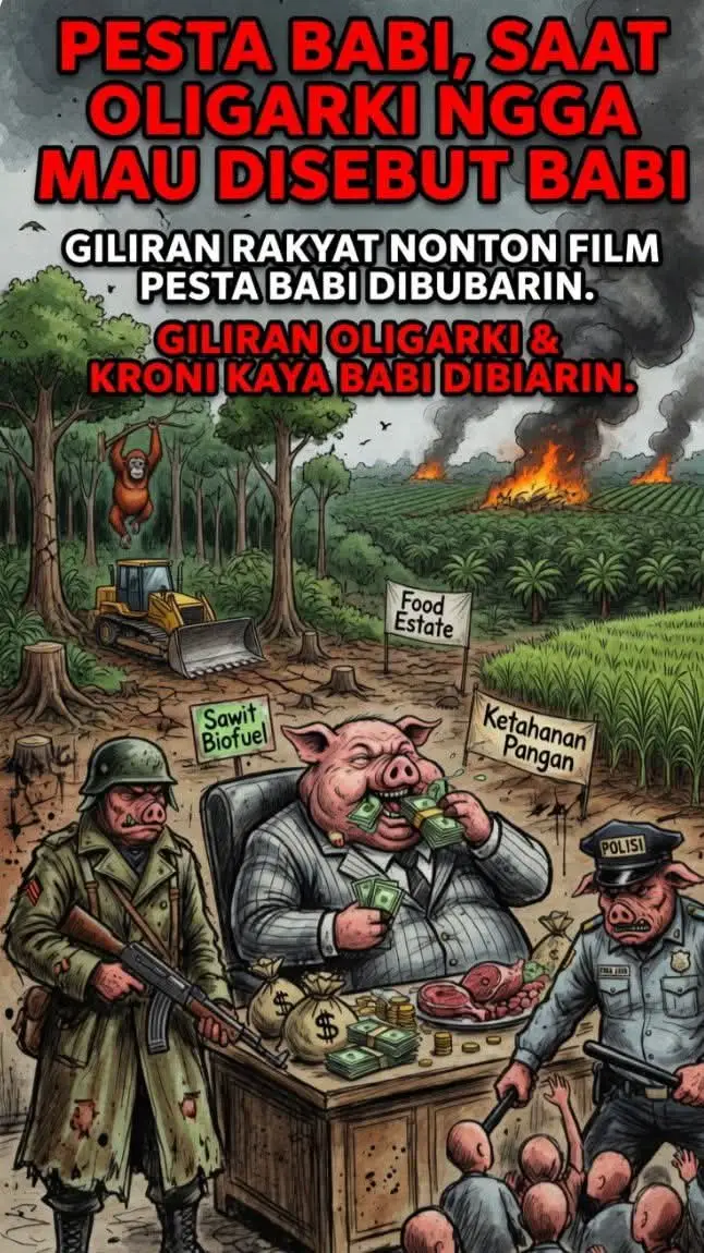 Pesta Babi, Saat Oligarki Ngga Mau Disebut Babi