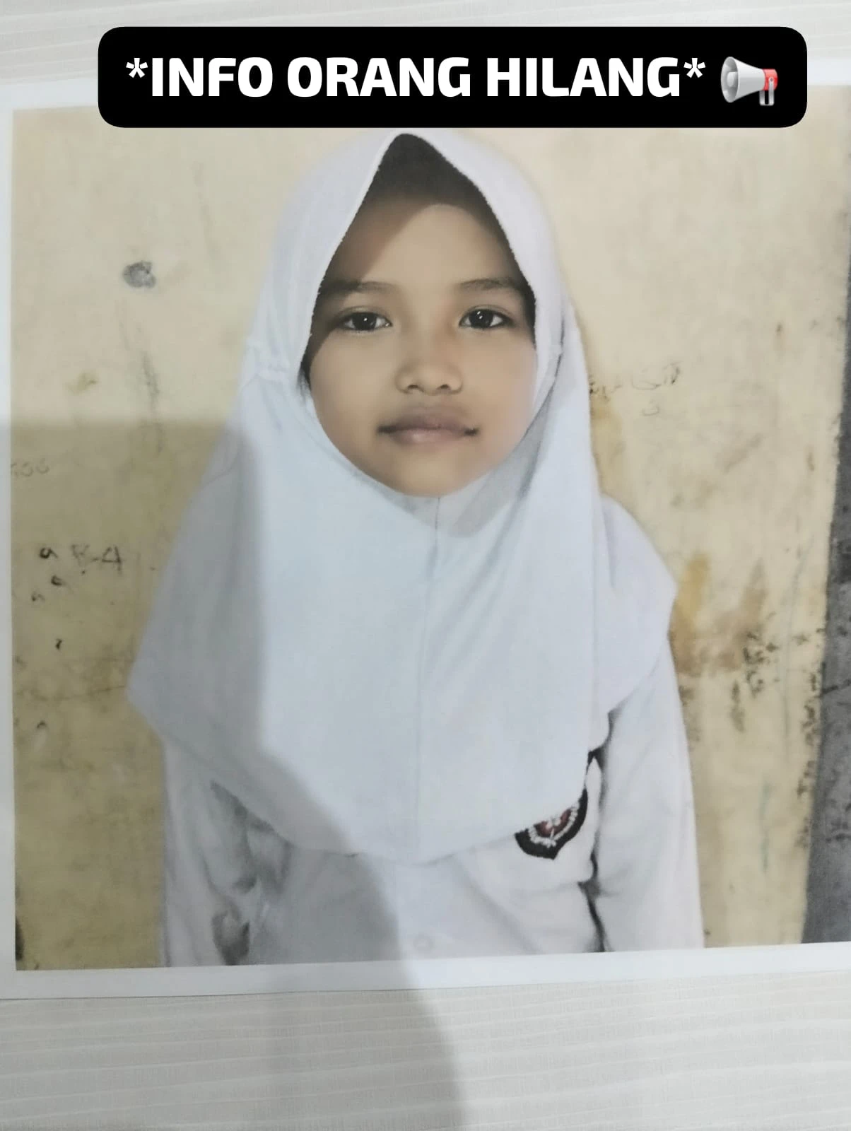 GADIS 8 TAHUN HILANG DI KOTA JAMBI, BAJU SEKOLAH DITEMUKAN DI DEKAT SUMUR BOR MASJID