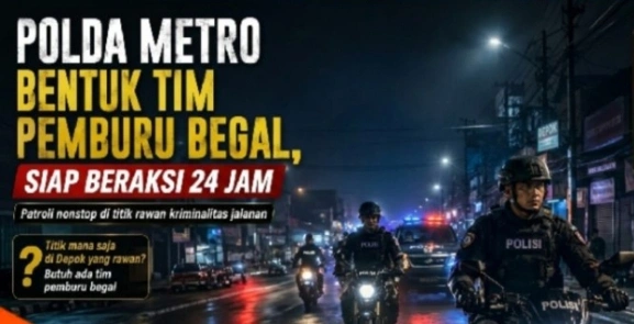 Begal di Jadetabek Jadi Target Tim Khusus Gabungan Polda Metro Jaya Resmi Disiagakan.