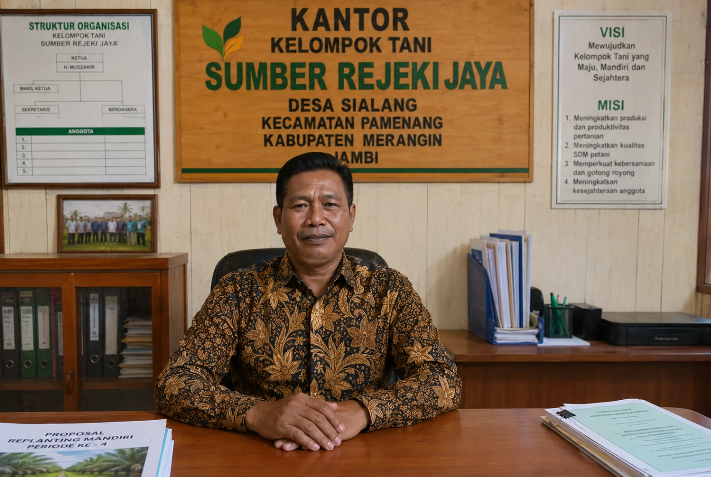 Ketua Kelompok Tani Sumber Rejeki Jaya Dorong Petani Sawit Ikuti Program Replanting Mandiri