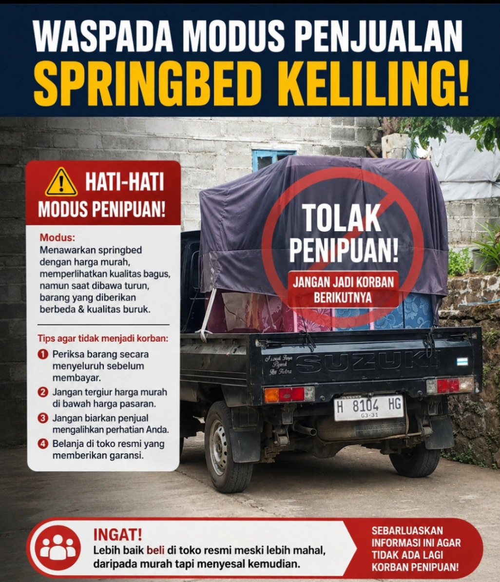 Diduga Modus Penjualan Springbed Keliling, Warganet Bagikan Pengalaman Jadi Korban