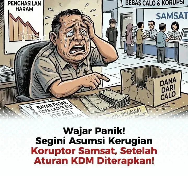 Wajar Panik! Segini Asumsi Kerugian Koruptor Samsat, Setelah Aturan KDM Diterapkan.