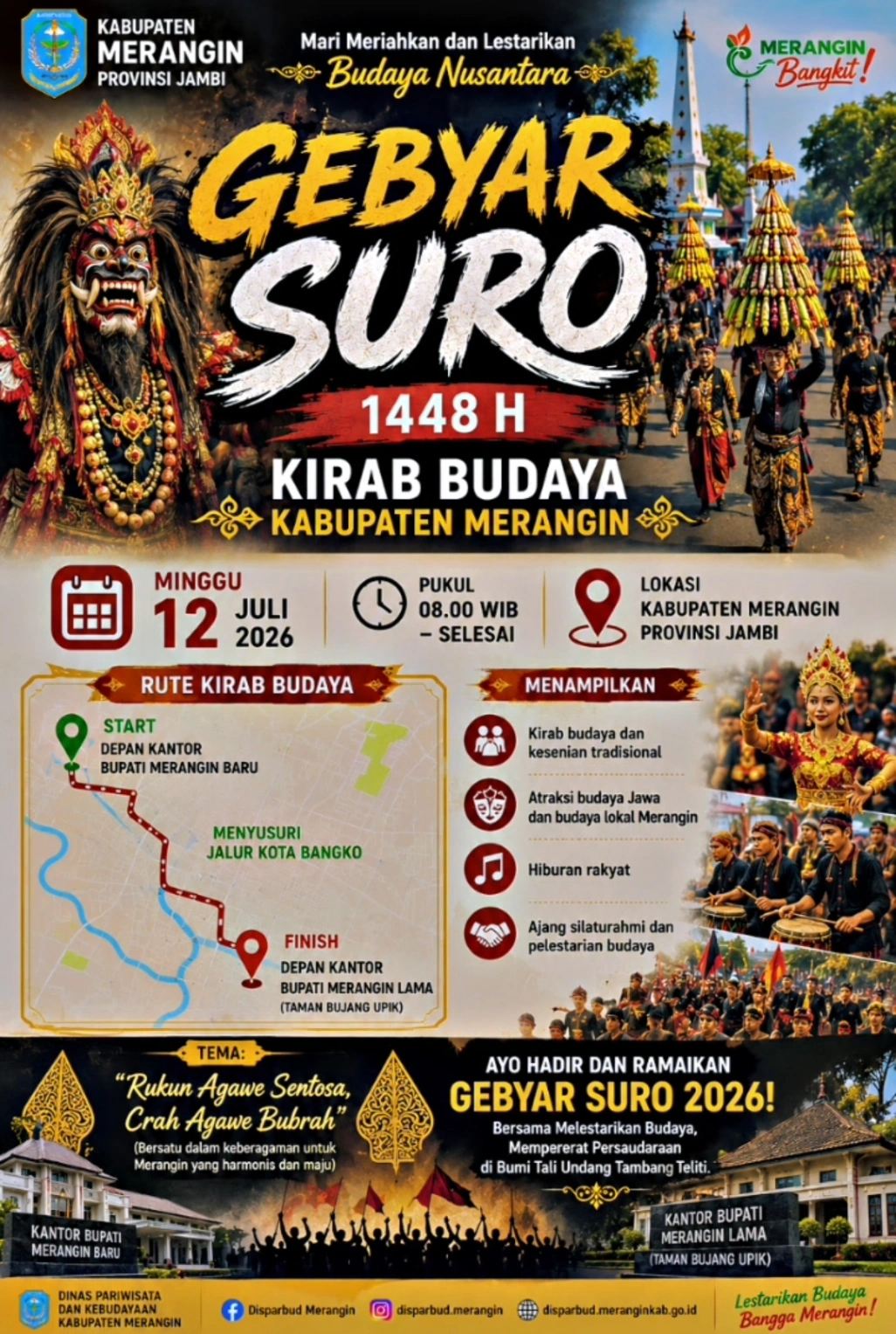 Gerakkan Semangat Kebersamaan, Warga Merangin Siap Meriahkan Gebyar Suro 1448 H
