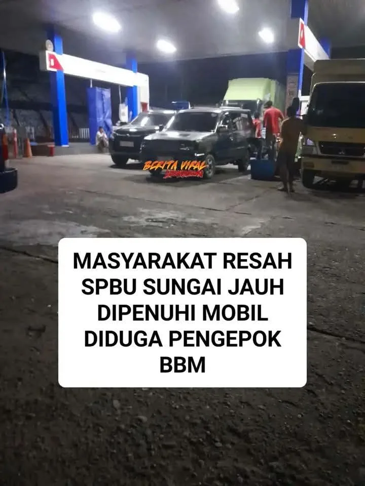 PERTALITE LANGKA DI SPBU SUNGAI JAUH